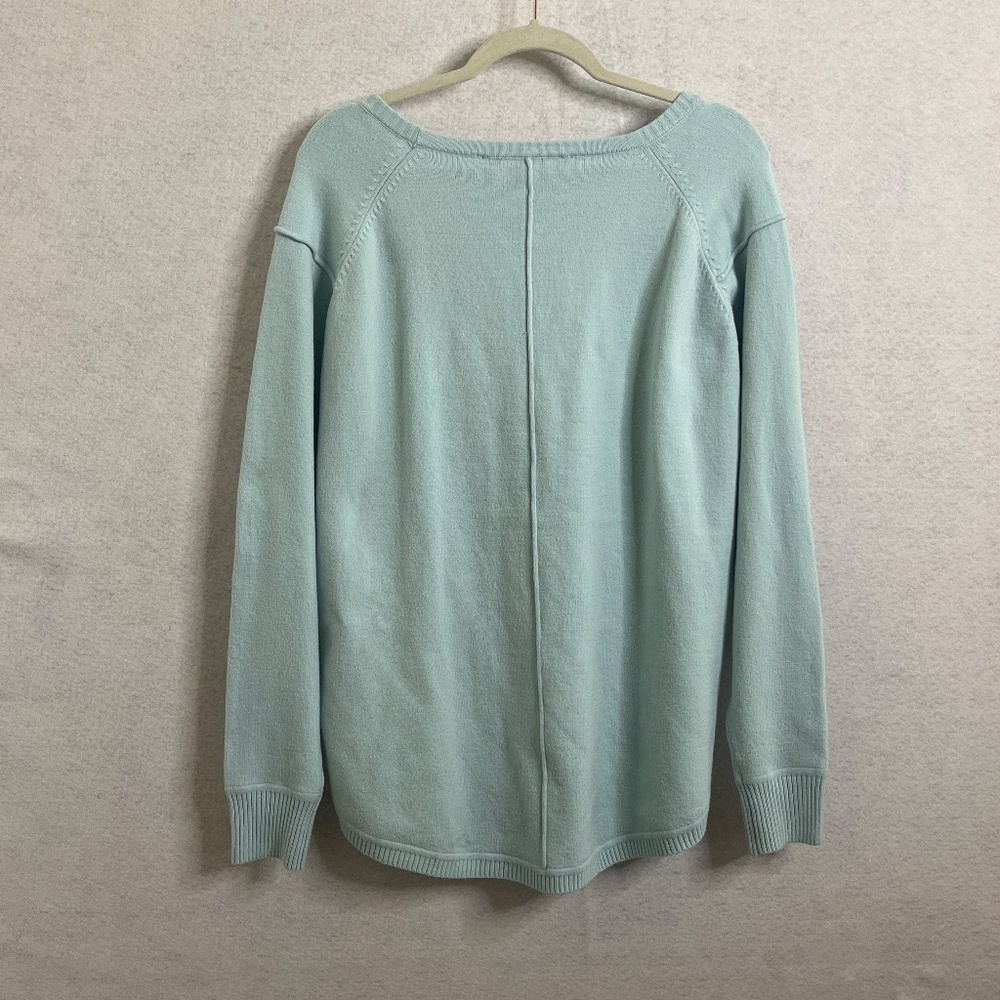 French Connection Mint Green Knit Sweater Size L Raglan Sleeve Minimalist - Picture 3 of 8